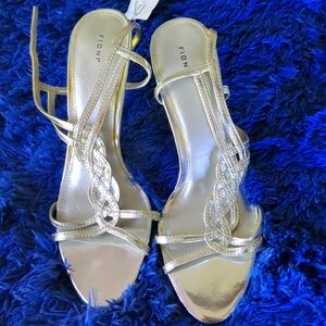 Silver Slingback Sandals